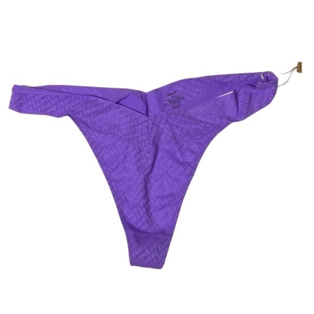 Skims logo‎ purple thong underwear panties intimates plus size 4X NWT